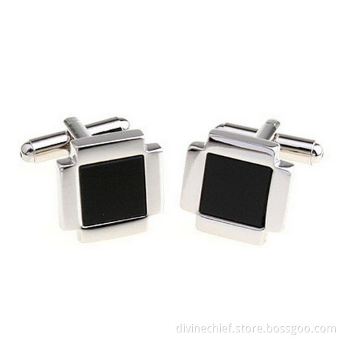 Wholesale Black Paint Mens Cufflinks For Man's Suit Shirt